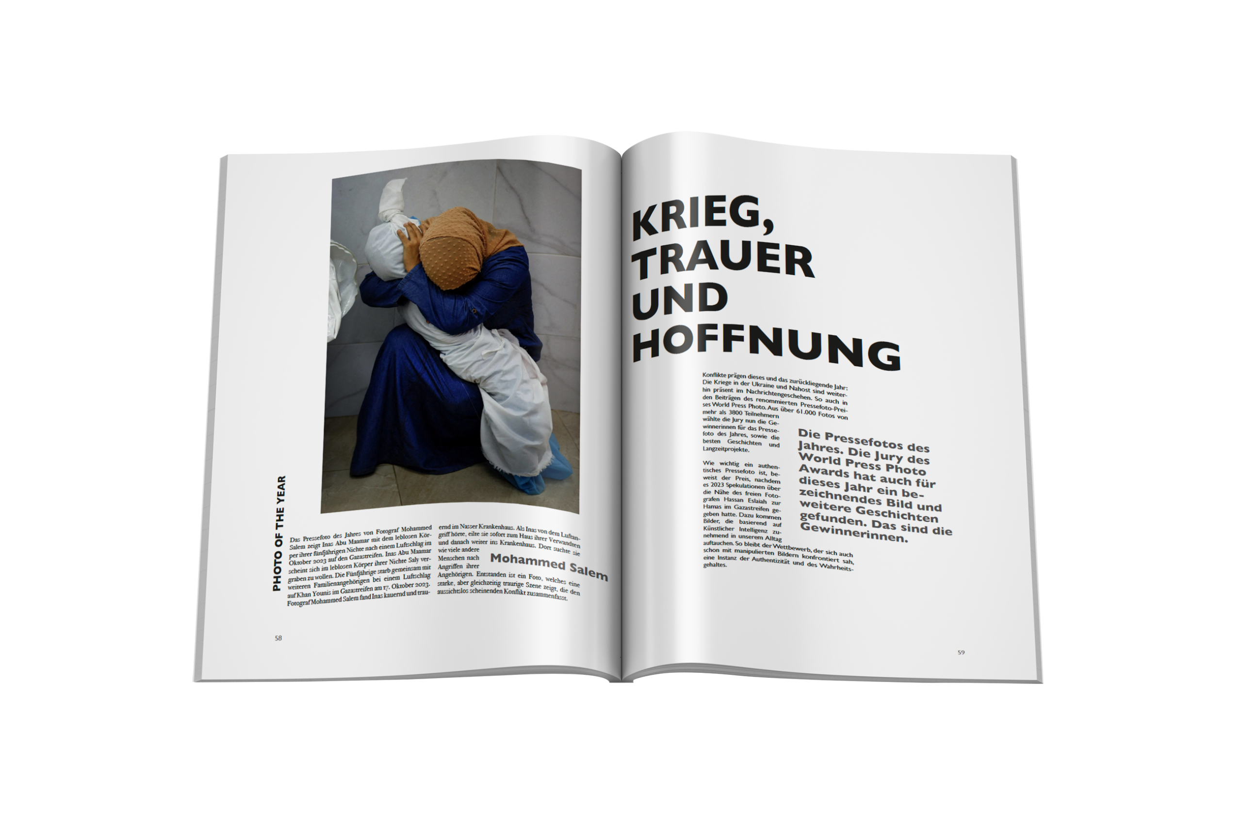 Magazindesign "Krieg, Trauer und Hoffnung" – 1