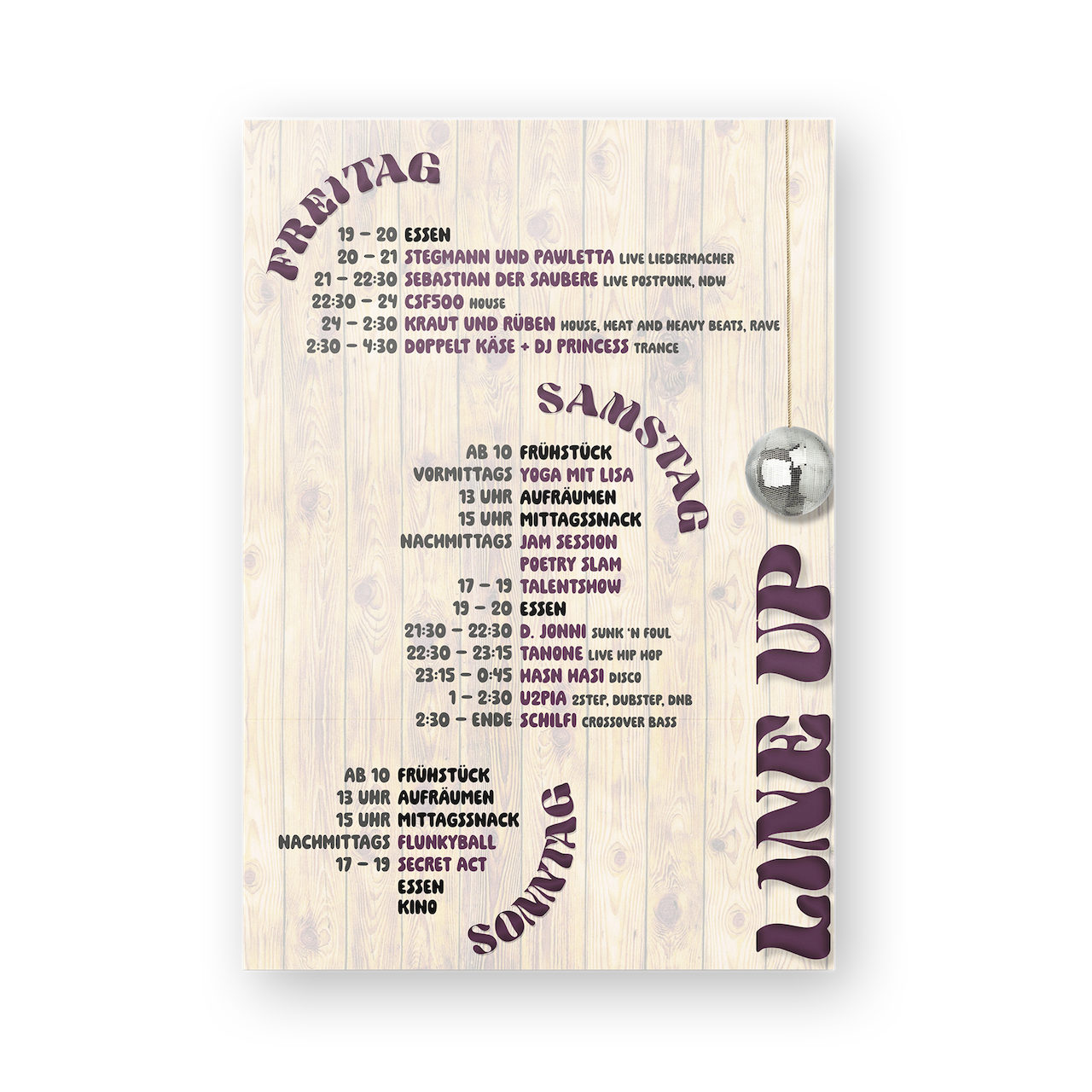 Plakat Sommerfest LineUp